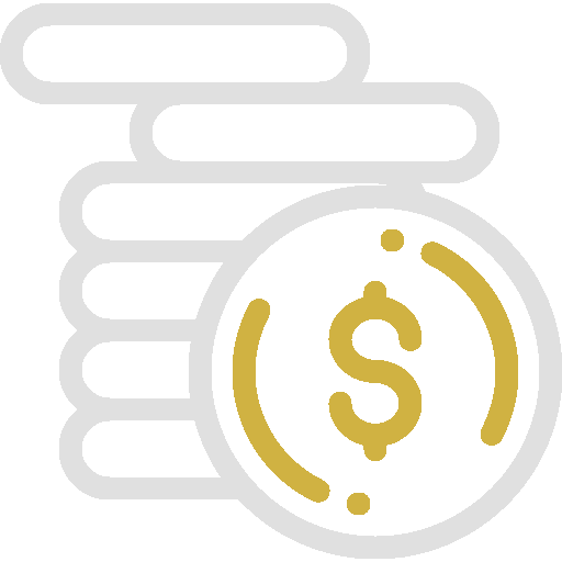 Illustration of a stack of coins with a prominent dollar sign on the front coin, symbolizing money or financial transactions, perfectly representing the importance of financial stability in the home.